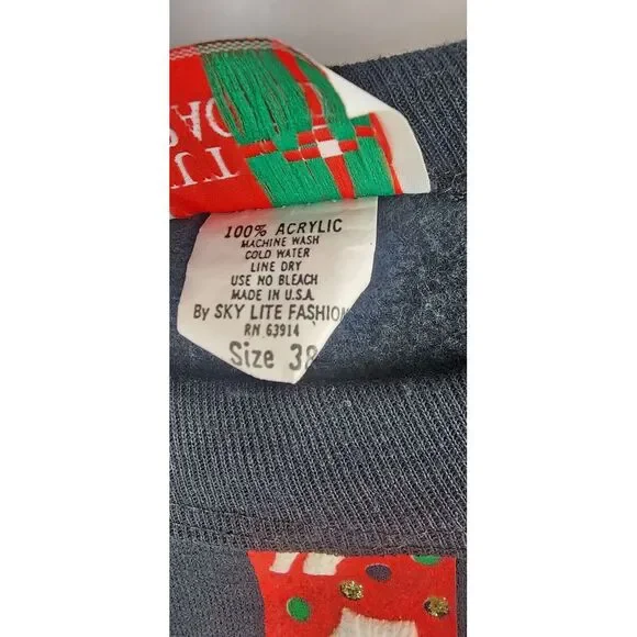 Vintage Nutcracker Sweater Adult XL Christmas Tree Santa Reindeer Snow - Picture 4 of 4